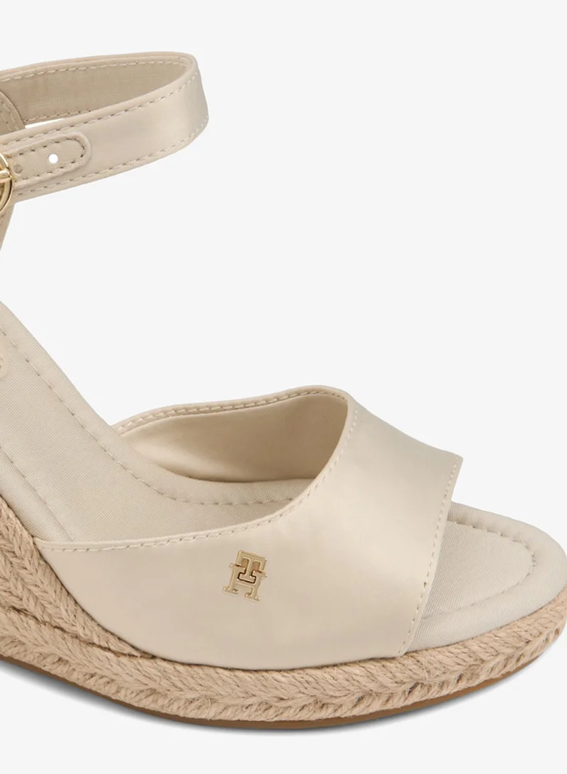 TOMMY HILFIGER  Satin Monogram Wedge Espadrilles for Women | Best Price UAE